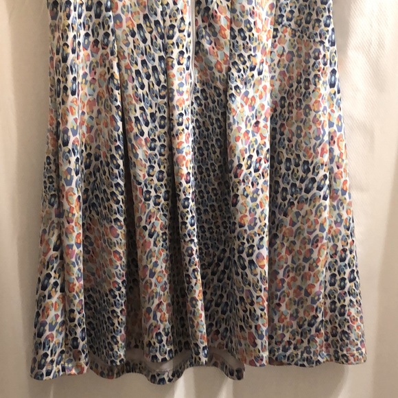 Gabby Skye Multicolor Geometric Abstract Sleeveless Midi Dress Plus Size 20W - Picture 6 of 9